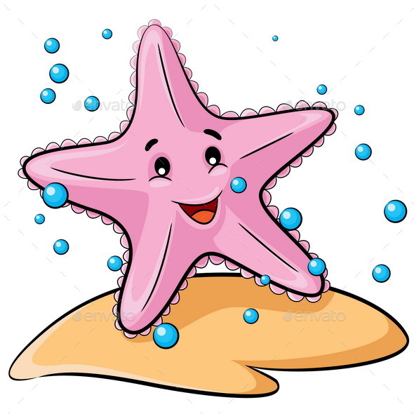 Starfish Cartoon by rubynurbaidi | GraphicRiver